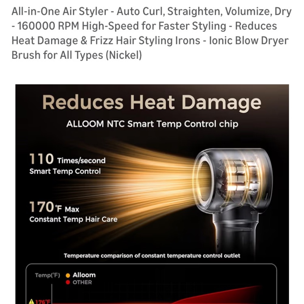 Multifunctional Black and Gray Hair Dryer - Picture 9 of 15